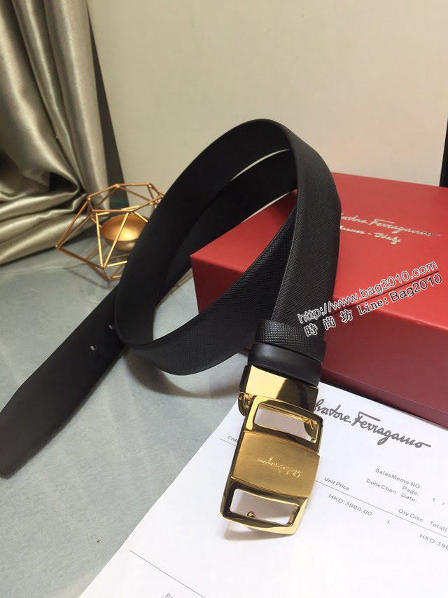 菲拉格慕男士皮帶 Ferragamo雙面牛皮腰帶  jjp2162